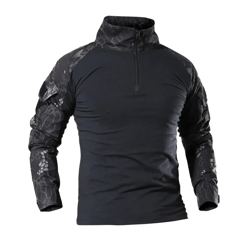 Tactical Camouflage Shirt – Breathable Military Combat Top for Outdoor & Airsoft
