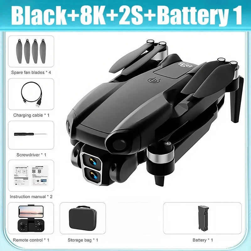 LS A888 Pro 8K Brushless Drone with Dual Camera, Optical Flow & 3-Sided Obstacle Avoidance