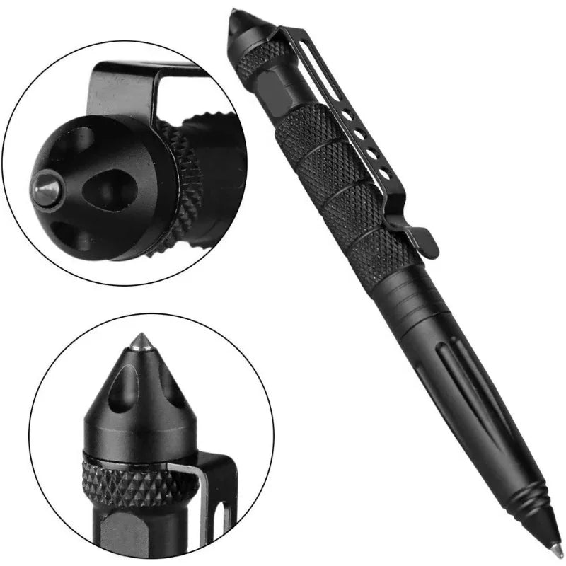 Military Tactical Gel Pen with Glass Breaker | Aviation Aluminum Alloy