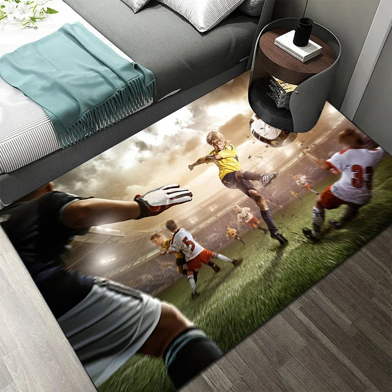 Football-Themed Rug – Home & Bedroom Decor