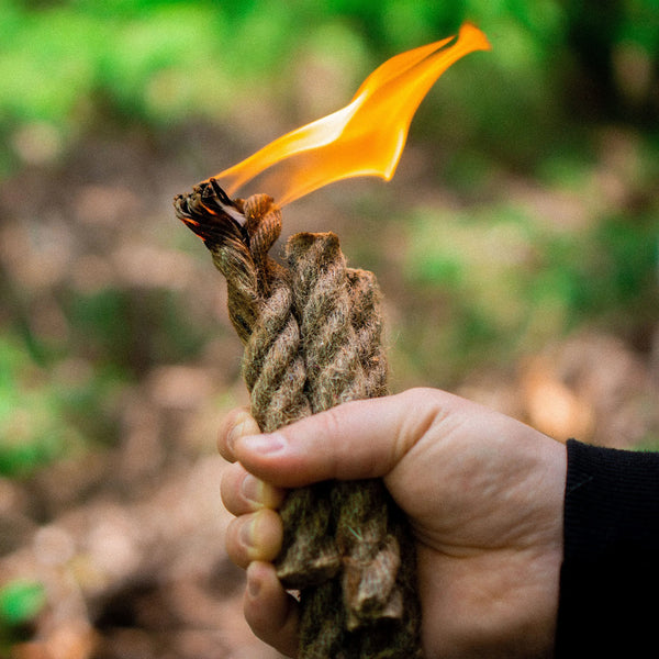 Quick-Light Tinder Rope Fire Starter