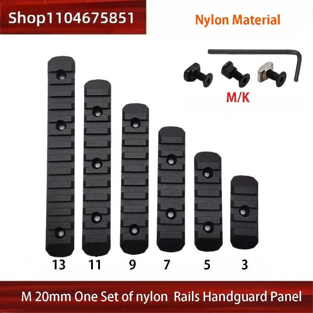 Tactical Picatinny Rail Handguard - MLOK/KEYMOD Compatible for Airsoft Wargame Rifles