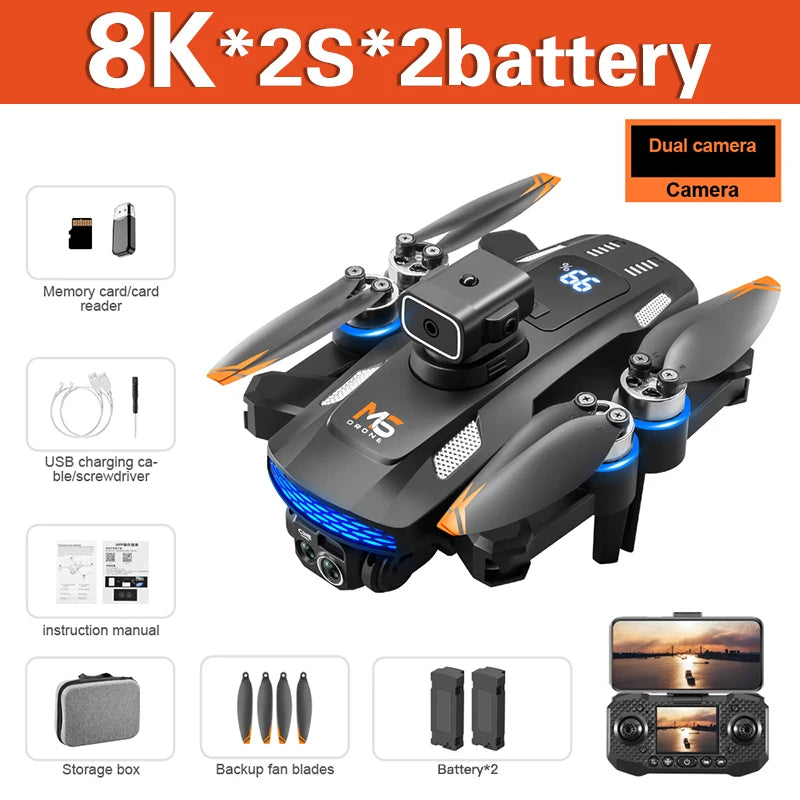 Lenovo M6 Pro Drone 8K Camera | 5G WiFi FPV Remote Control Quadcopter
