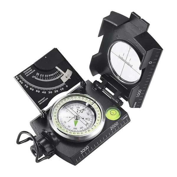 Military Sighting Compass with Inclinometer & Luminous Dial