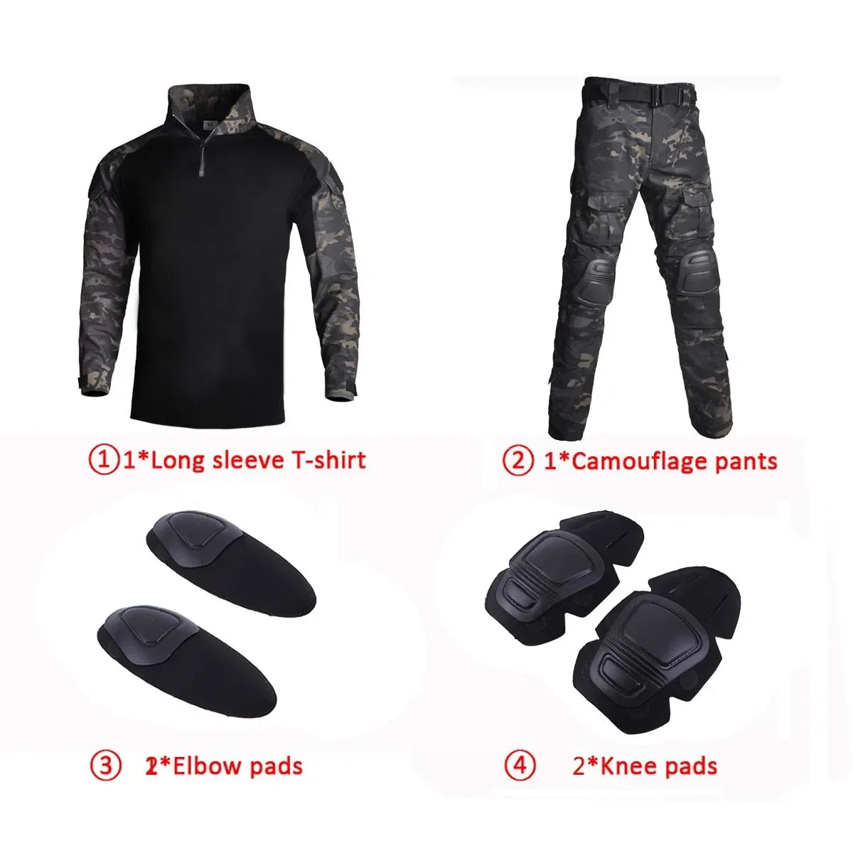 Men's Tactical Combat Uniform Set - Multicam Airsoft &amp; Hunting Gear