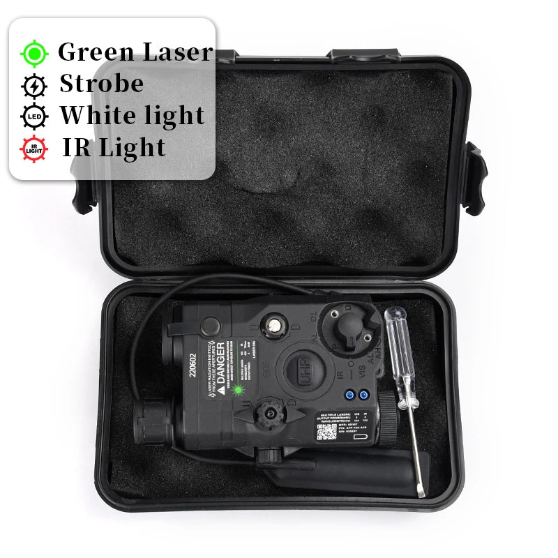 WADSN PEQ-15 LA5C Tactical Airsoft Light - Red Dot Laser; Strobe Modes