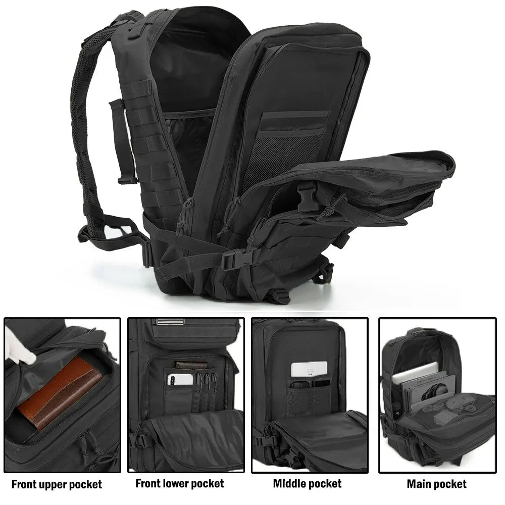 36-55L Tactical Backpack – High-Capacity & Versatile