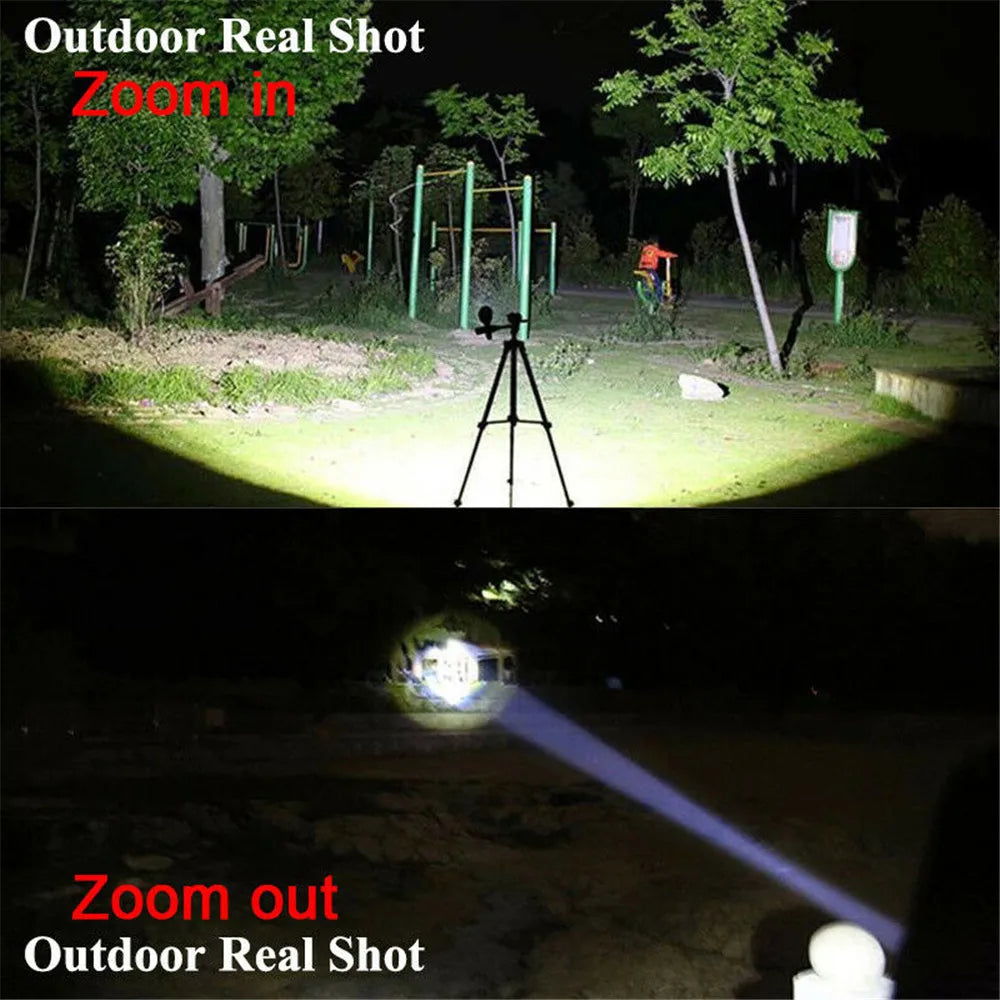 Zoomable LED Tactical Flashlight - 3 Modes