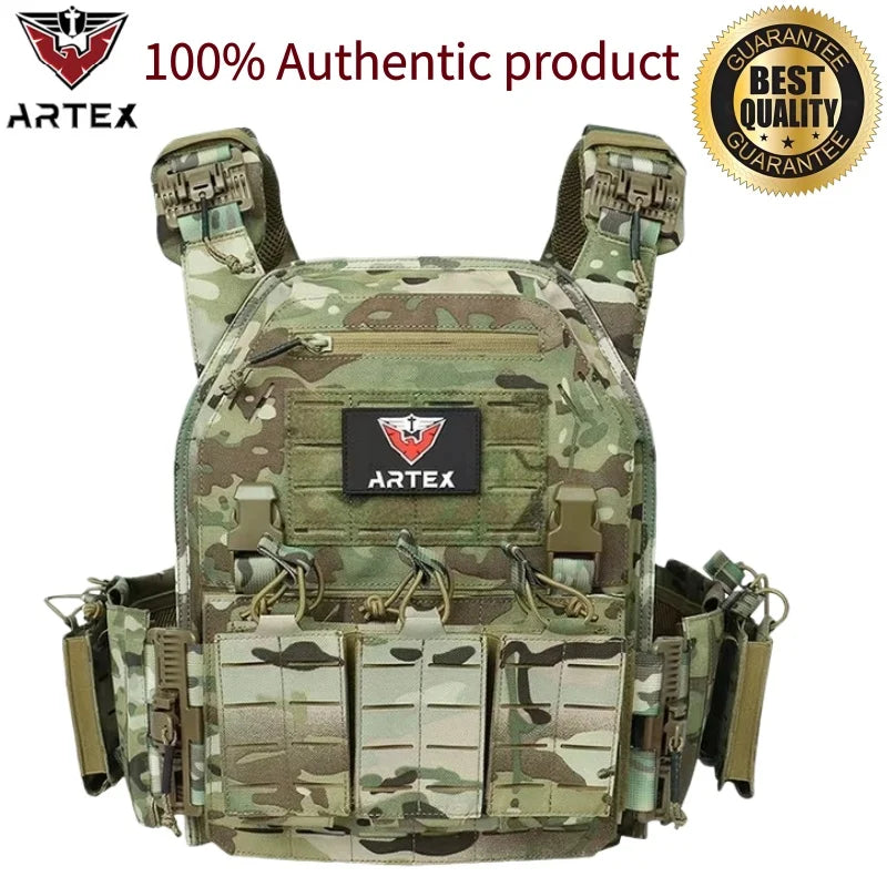 Tactical Plate Carrier Vest - 1000D Polyester Combat Gear with Detachable Pouches