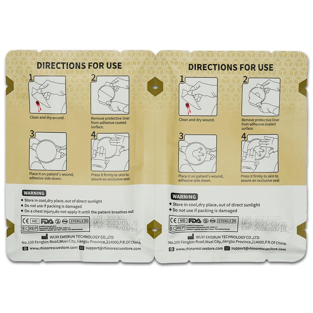 Tactical Chest Seal Twin Pack – for Emergency Trauma Care