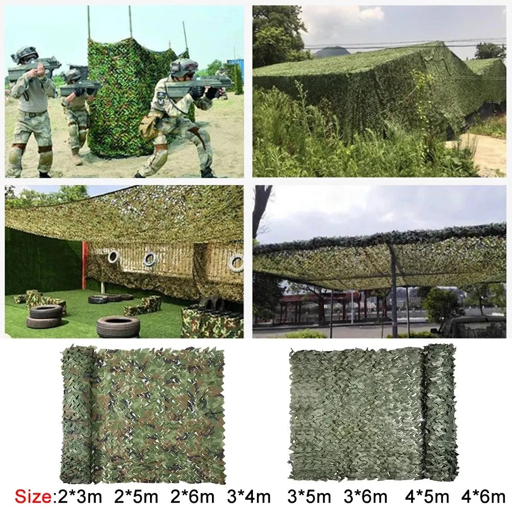 210D Oxford 3D Leaf Rip-Stop Camouflage Sunshade Net