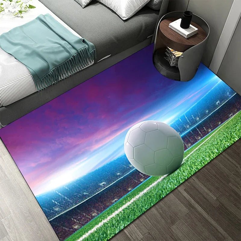Football-Themed Rug – Home & Bedroom Decor