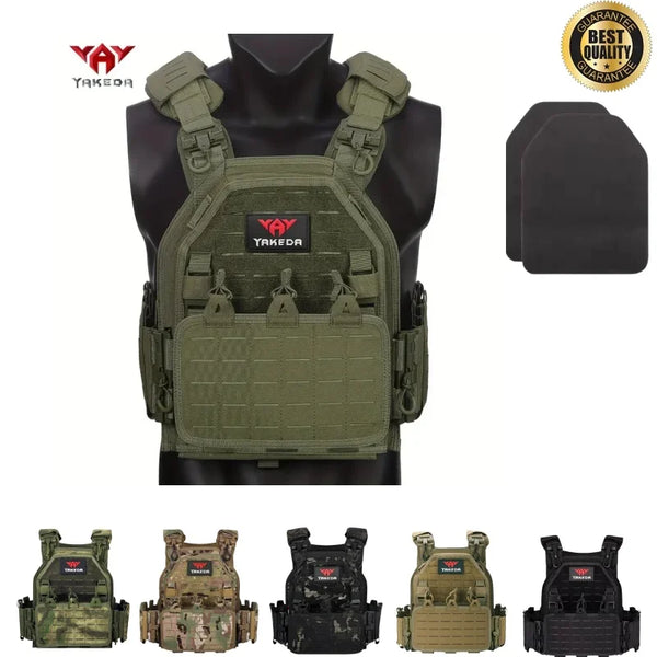 YAKEDA 6094 Tactical Vest – Quick-Release Laser-Cut MOLLE Carrier | 1000D Nylon