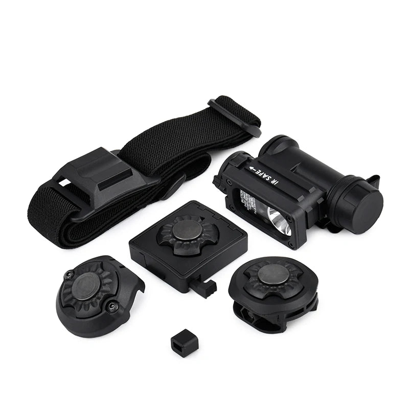 WADSN Sidewinder 2 Tactical Helmet Light – IR; Multi-Color LED for FAST Helmets