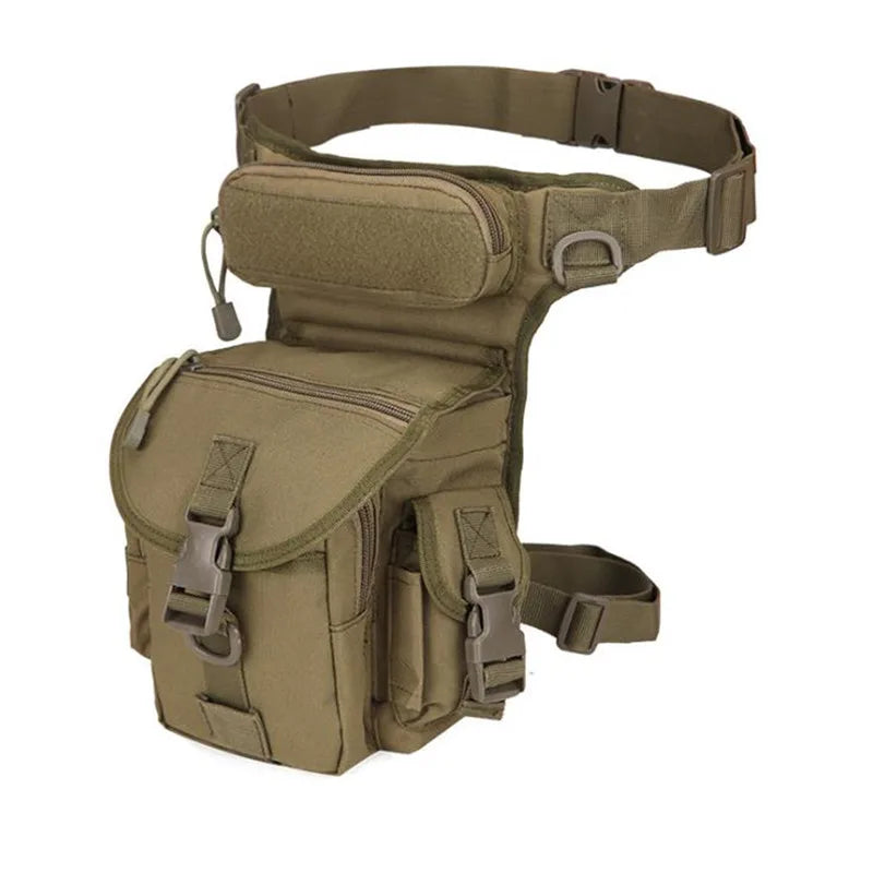 Tactical Drop-Leg Thigh Pack – 800D Waterproof MOLLE Waist Bag for Hunting & Riding | LKEEP