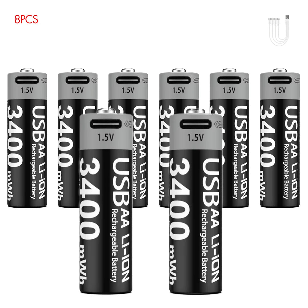 EcoCharge USB Rechargeable Battery Set