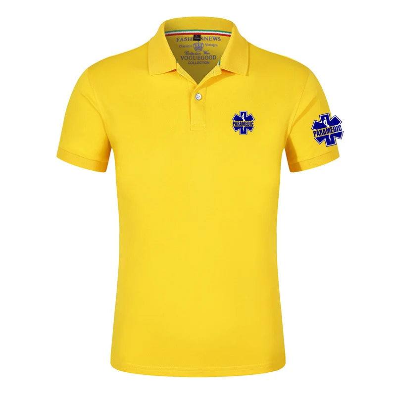 Men's EMT Paramedic Print Quick-Dry Breathable Short Sleeve Polo Shirt
