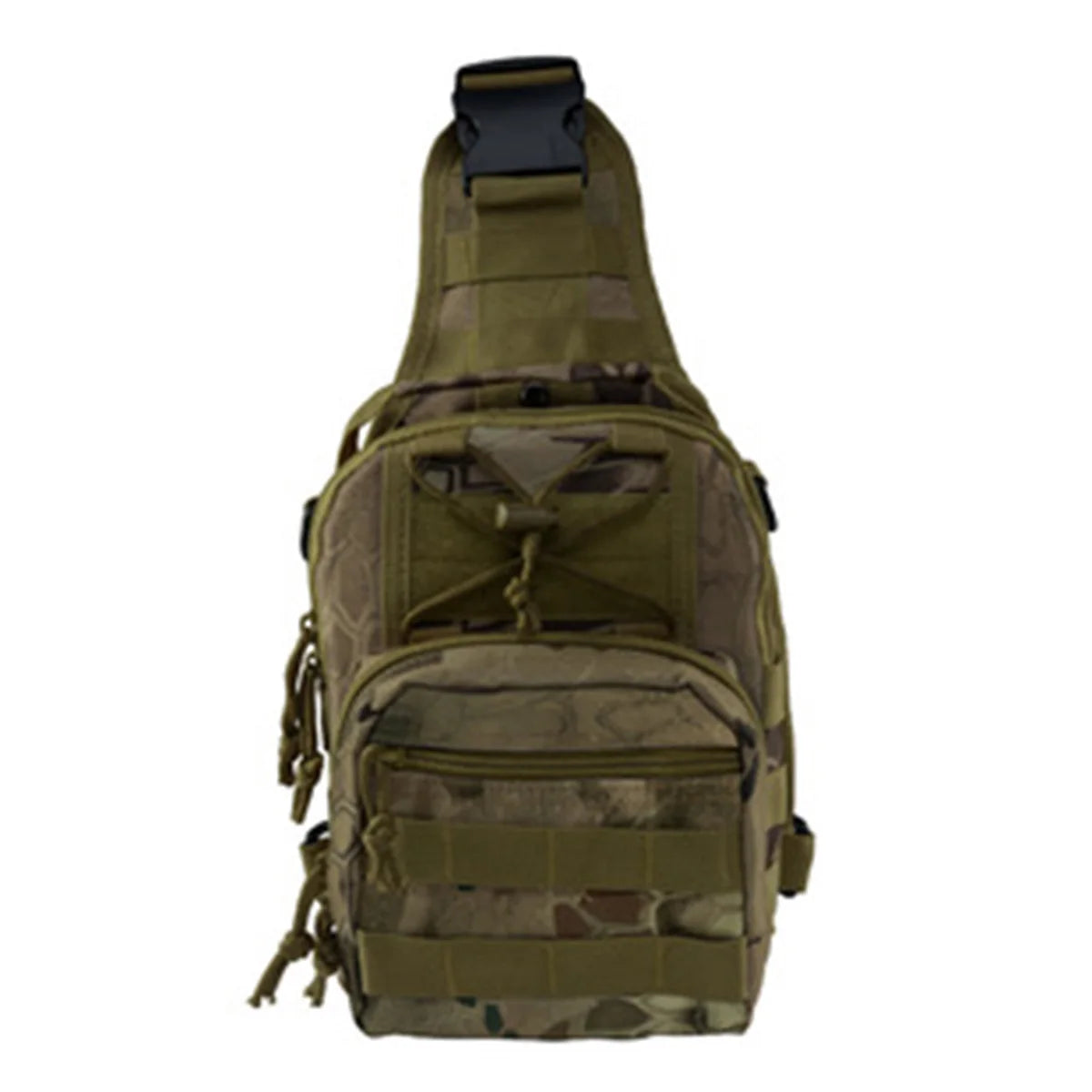 Camouflage sling bag on a white background