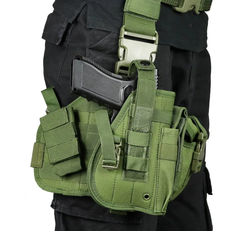 Universal MOLLE Nylon Drop Leg Tactical Pistol Holster | Multi-Purpose