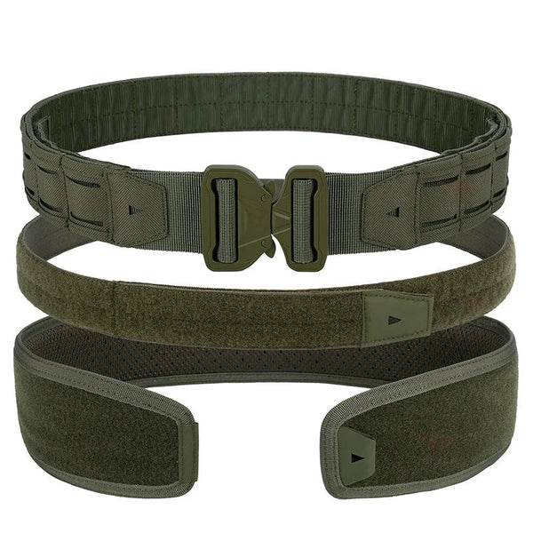 3-in-1 Tactical Combat Belt with Quick-Release Buckle