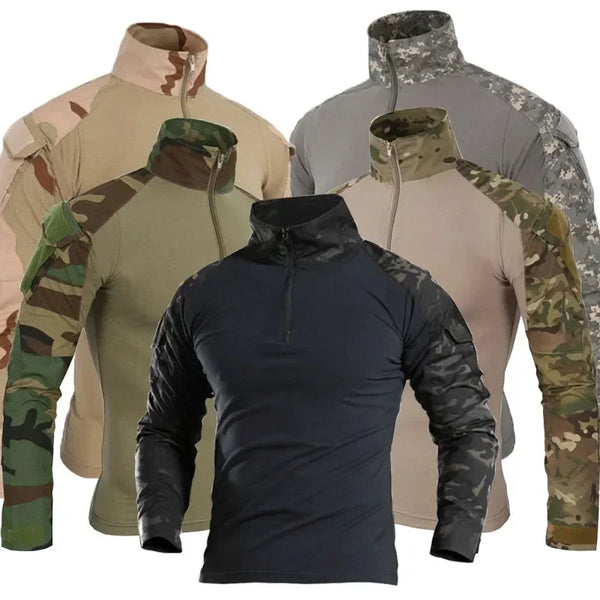 Tactical Camouflage Shirt – Breathable Military Combat Top for Outdoor & Airsoft
