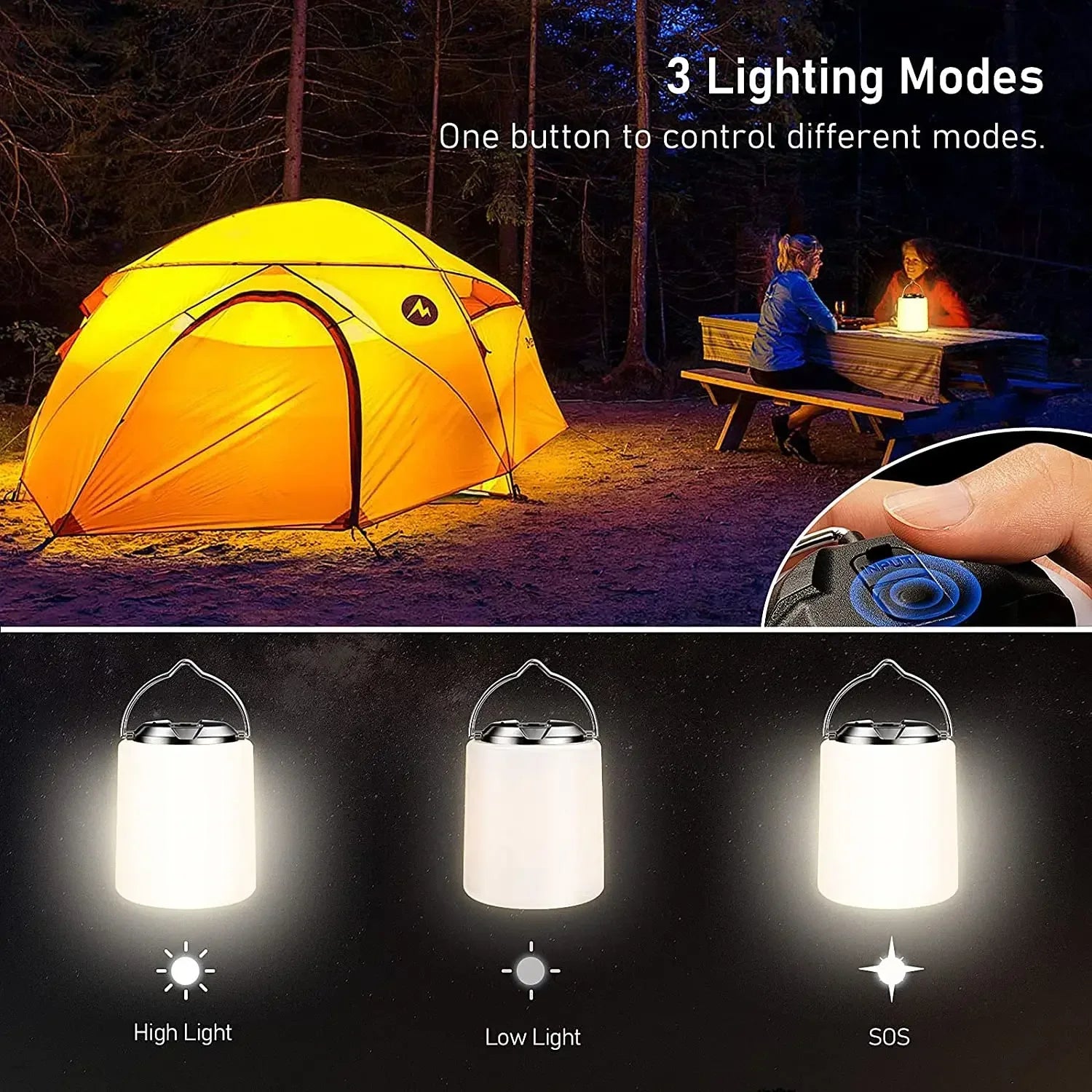 Rechargeable LED Camping Lantern – Super Bright & Portable