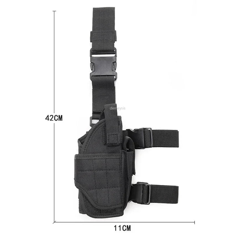 Demeysis Universal Nylon Drop Leg Tactical Pistol Holster | Right & Left Hand
