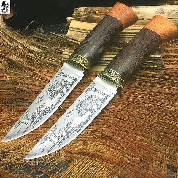 Classic Fixed Blade Knife – Rosewood Handle