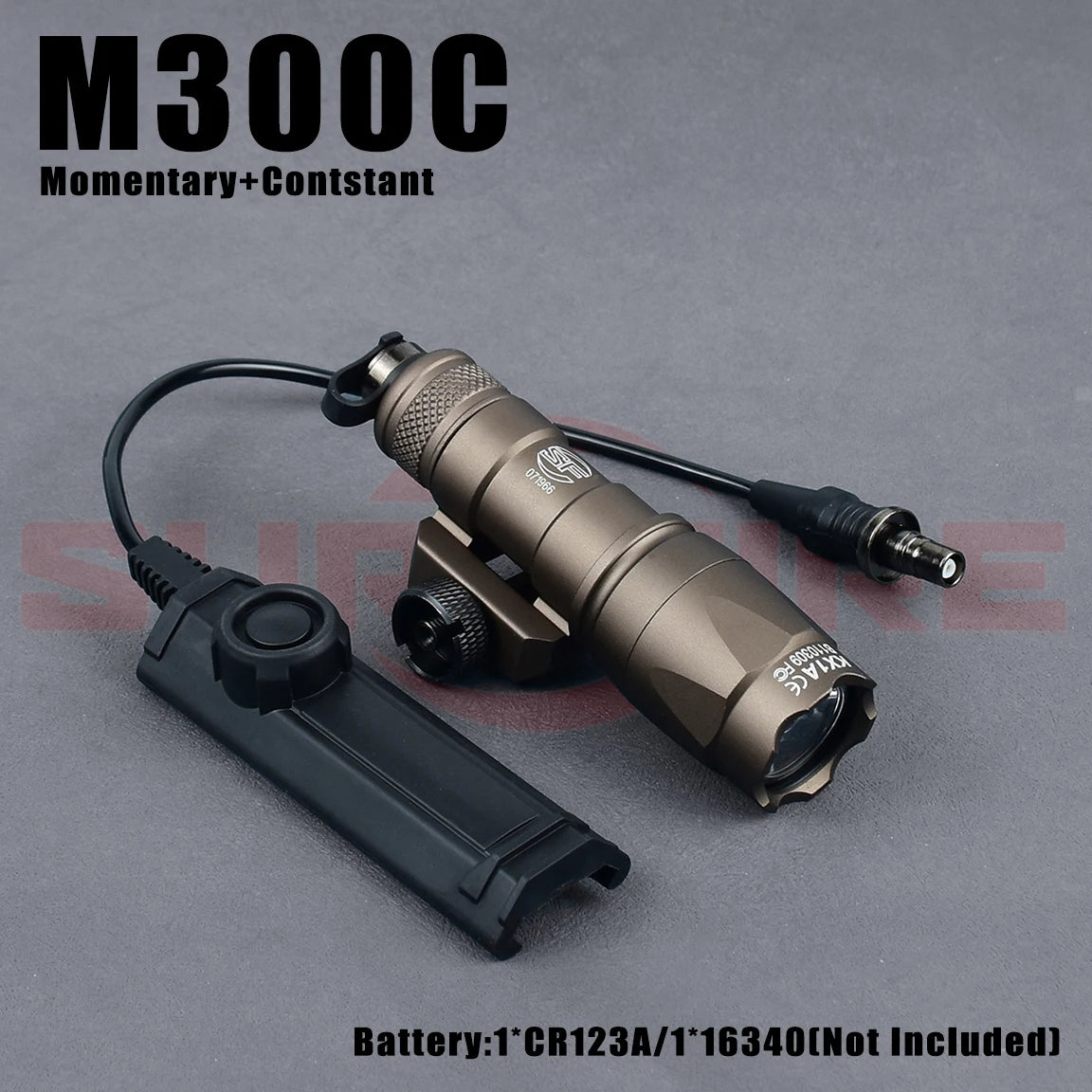SureFire M600B Tactical Flashlight - 600 Lumen Scout Light for Rifles Shotguns