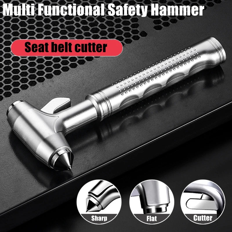 Car Emergency Escape Hammer with Window Breaker & Seat Belt Cutter