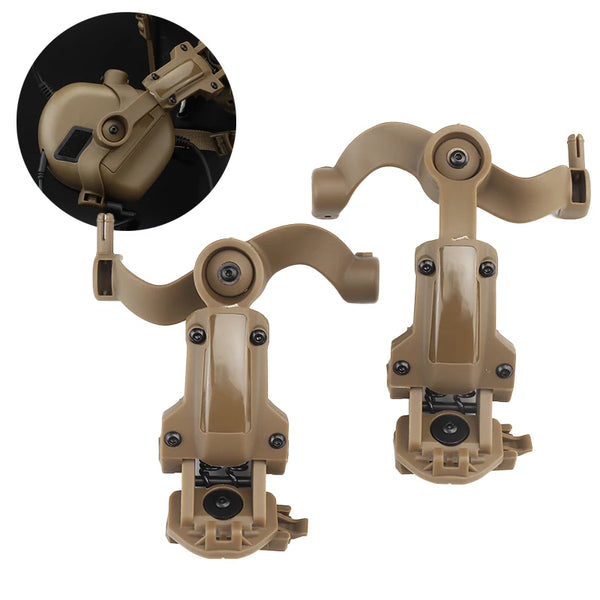 Free-Angle Tactical Headset Rail Mount – M-LOK & FAST Helmet ARC Rail Adapter