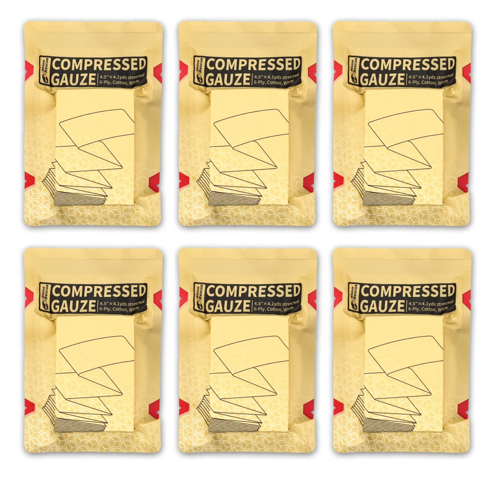 Sterile Compressed Gauze – 100% Cotton Wound Dressing (6 pack)