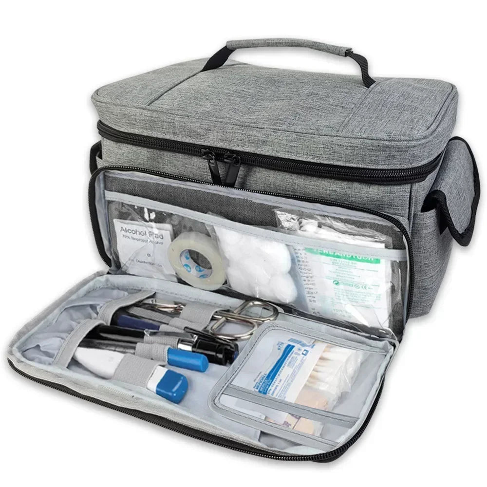 Multi-Compartment Travel First Aid Medical Storage Bag