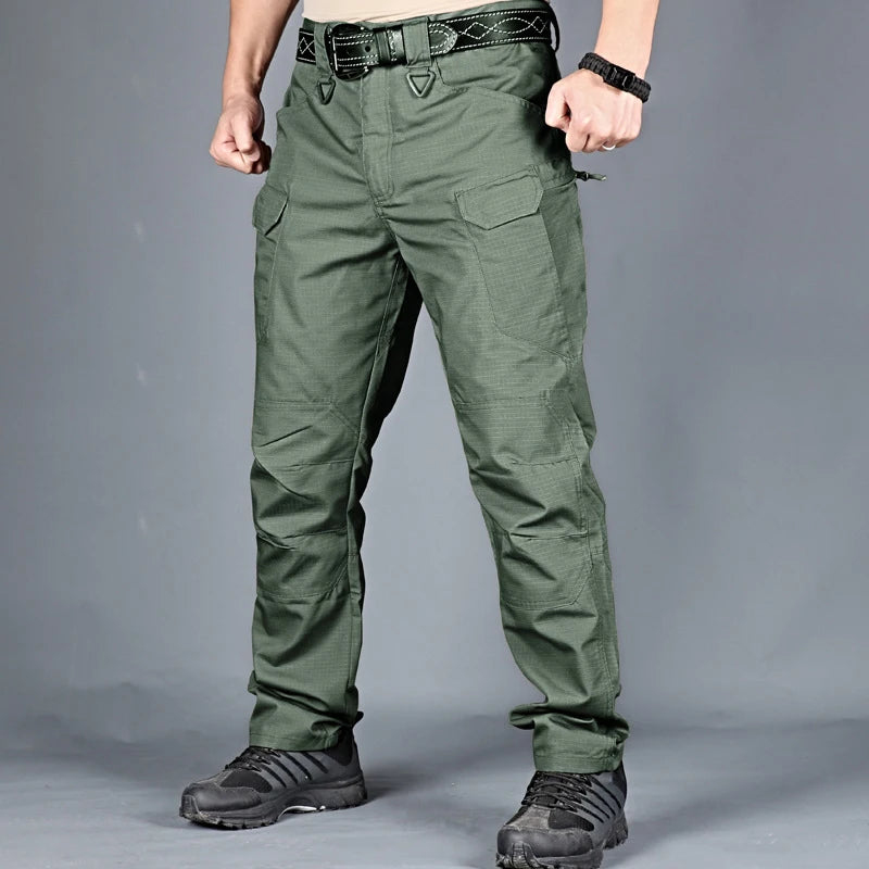 Men's Tactical Cargo Pants - Waterproof, Elastic, Multi-Pocket