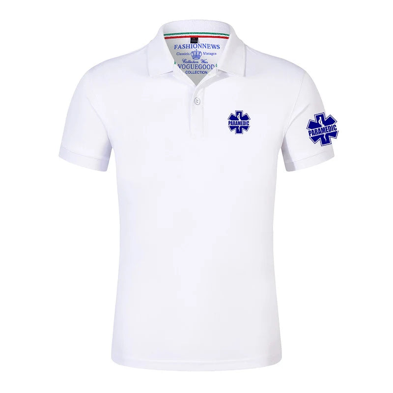 Men's EMT Paramedic Print Quick-Dry Breathable Short Sleeve Polo Shirt