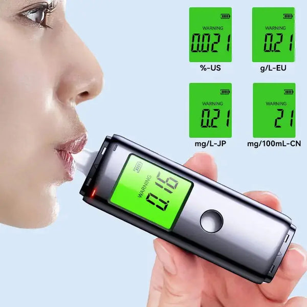 ZW Breathalyzer Rechargeable | Professional Breath Alcohol Tester