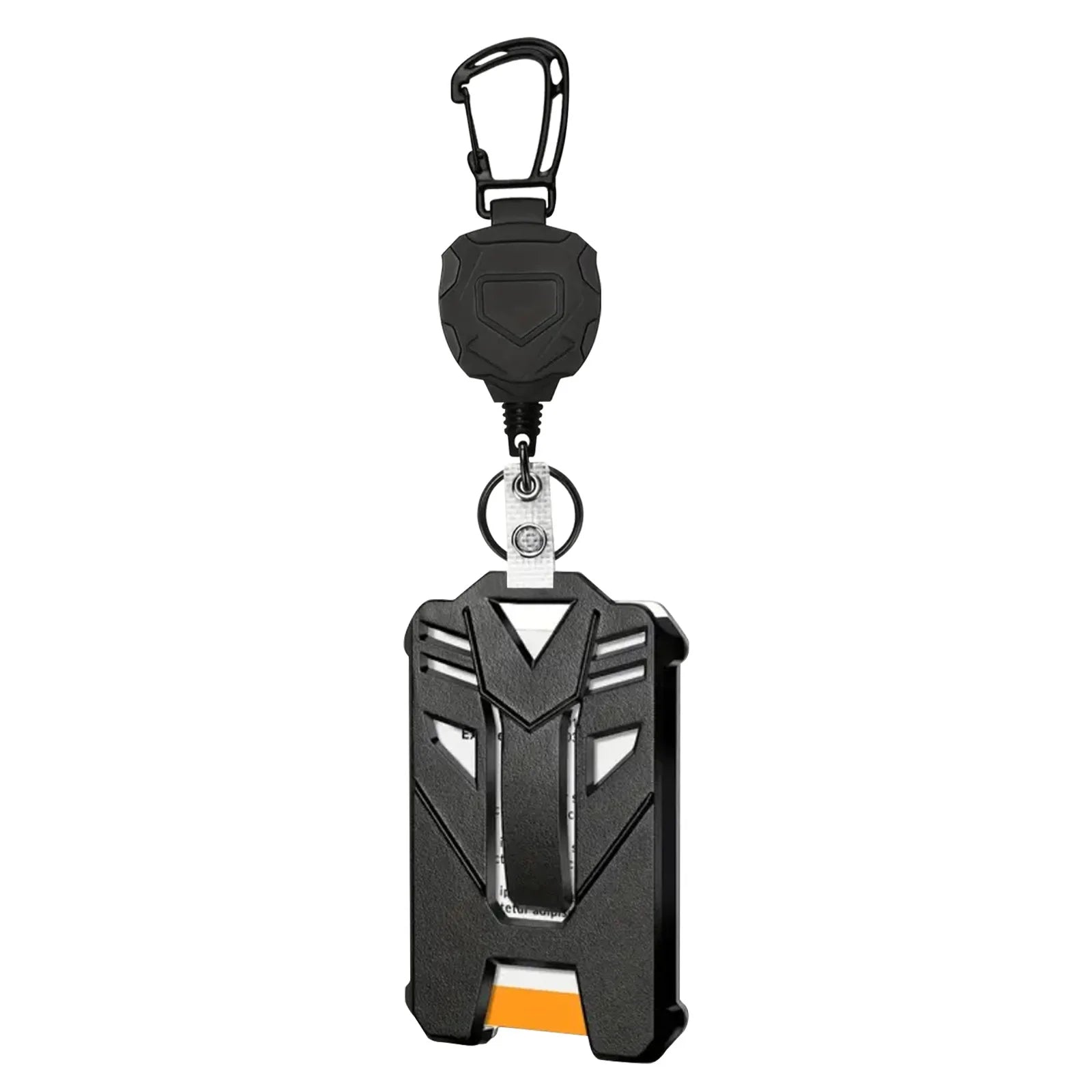 Tactical ID Badge Holder with Retractable Reel & Carabiner