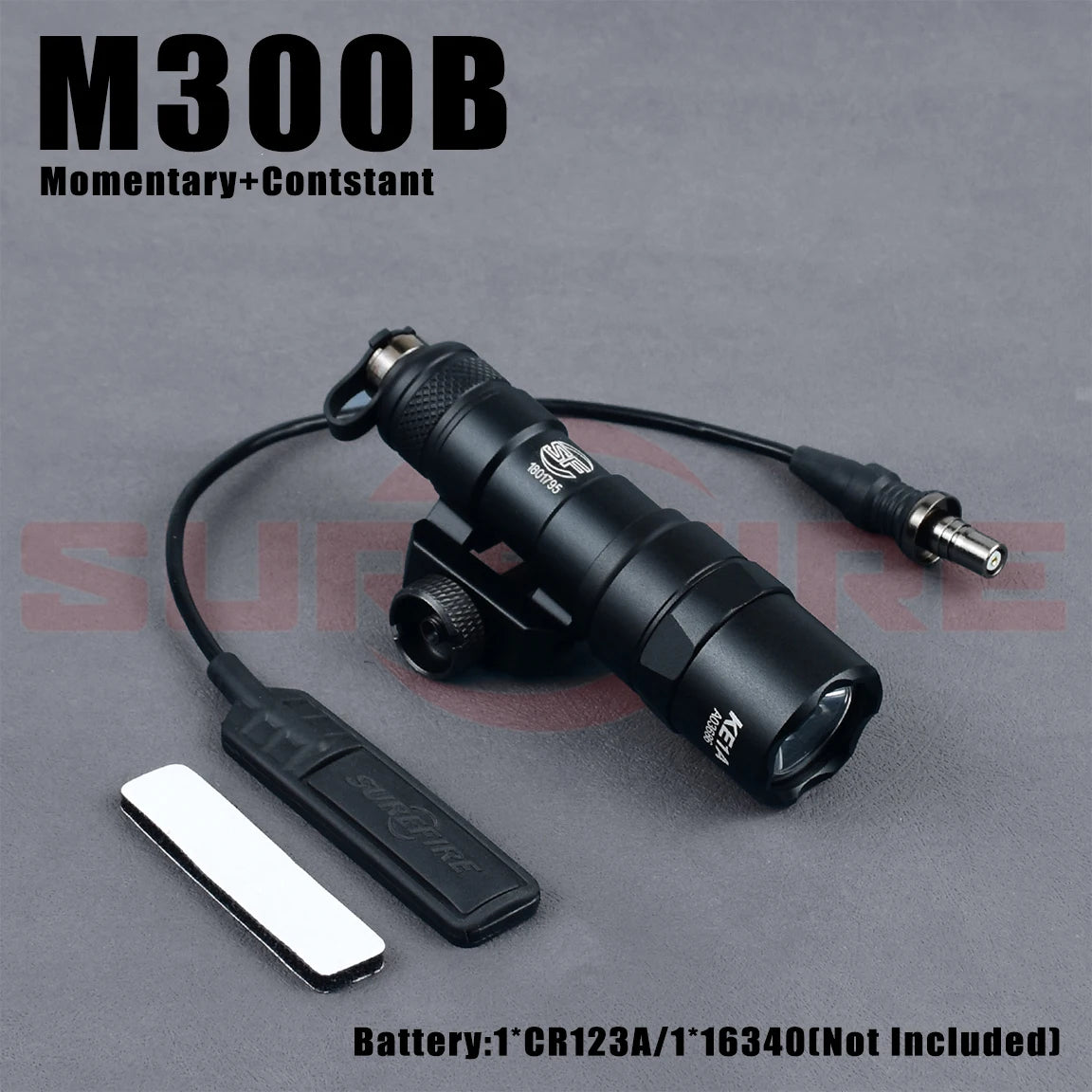 SureFire M600B Tactical Flashlight - 600 Lumen Scout Light for Rifles Shotguns
