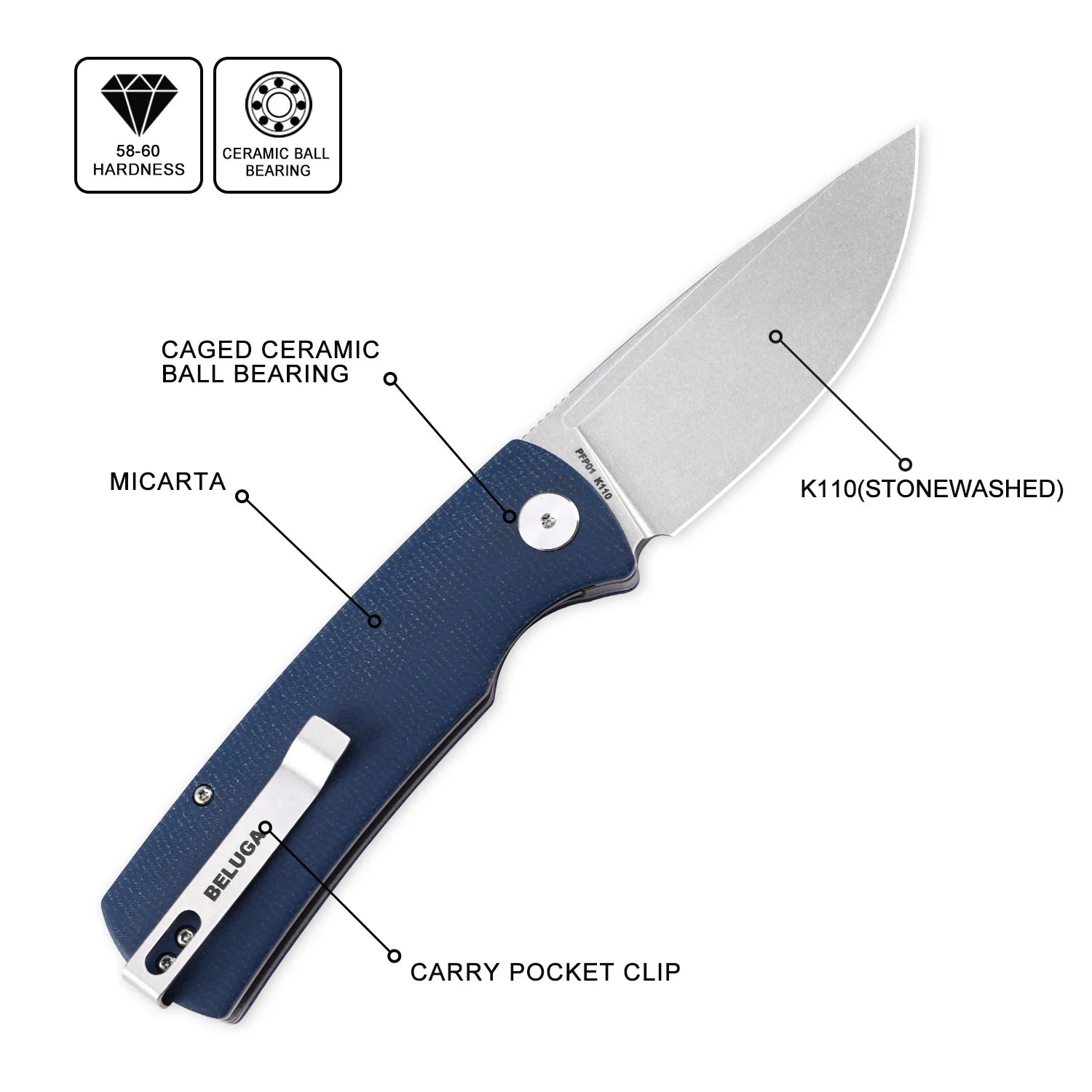 High-Hardness Full-Tang Straight Blade Outdoor Utility Survival Knife