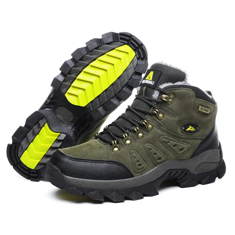 Durable Hiking Boots – Large Size, Non-Slip, and Warm for All-Season Outdoor Wear