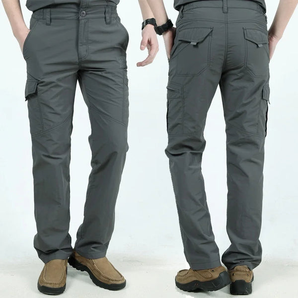 Men's Lightweight Tactical Pants - Breathable, Quick-Dry, Casual Cargo Trousers