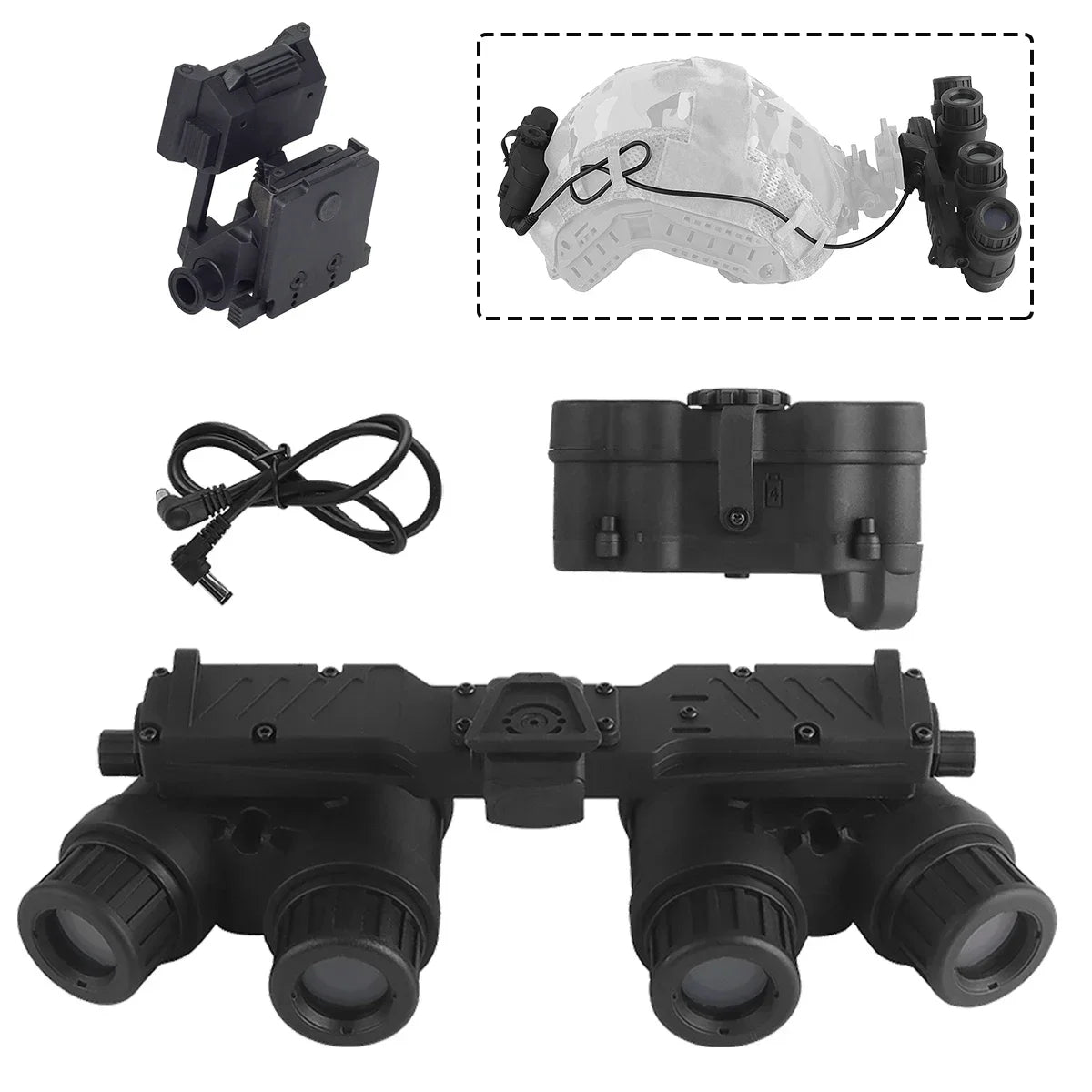 NVG 18 Tactical Night Vision Goggles - MICH M88 Helmet Compatible