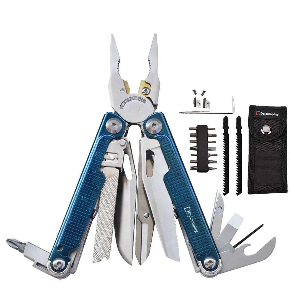 Daicamping DL30 Multi-Tool – Folding EDC Pliers with Knife, Scissors & 16 Bits