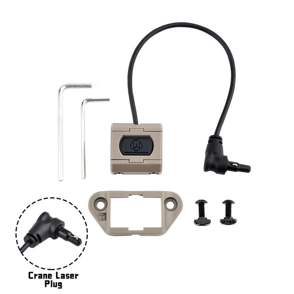 WADSN Tactical Dual Function Pressure Remote Switch for PEQ15, DBAL A2, M600 Flashlight