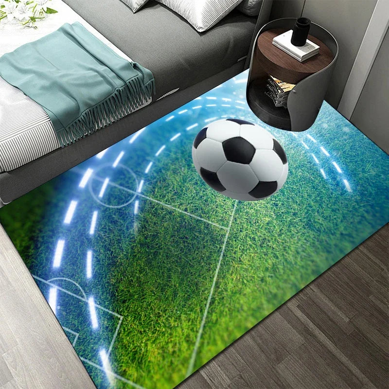 Football-Themed Rug – Home & Bedroom Decor