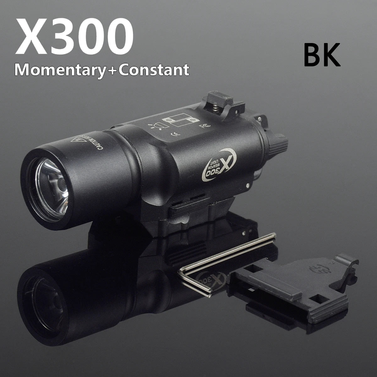 LAMBUL X300U Tactical Pistol Scout Light - Aluminum, Dual Output, CR123A