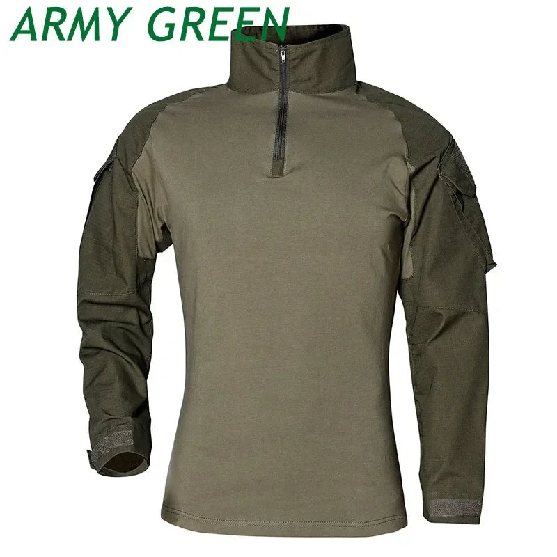 Tactical Camouflage Shirt – Breathable Military Combat Top for Outdoor & Airsoft