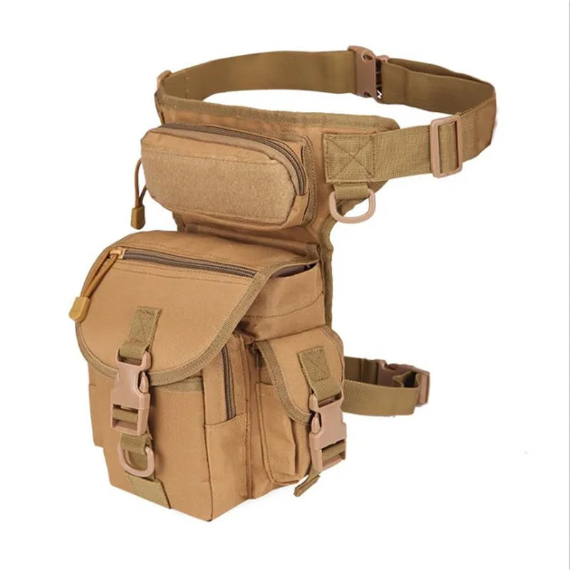 Tactical Drop-Leg Thigh Pack – 800D Waterproof MOLLE Waist Bag for Hunting & Riding | LKEEP