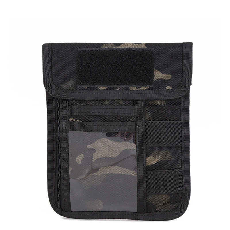 Tactical MOLLE ID Card Holder with Chest Mount