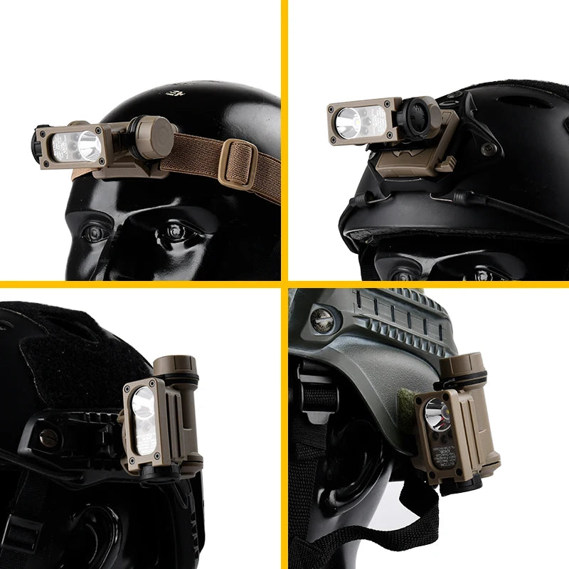 WADSN Sidewinder 2 Tactical Helmet Light – IR; Multi-Color LED for FAST Helmets